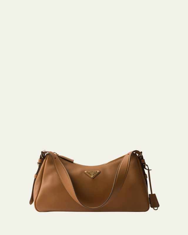 Medium Aimee Zip Leather Shoulder Bag